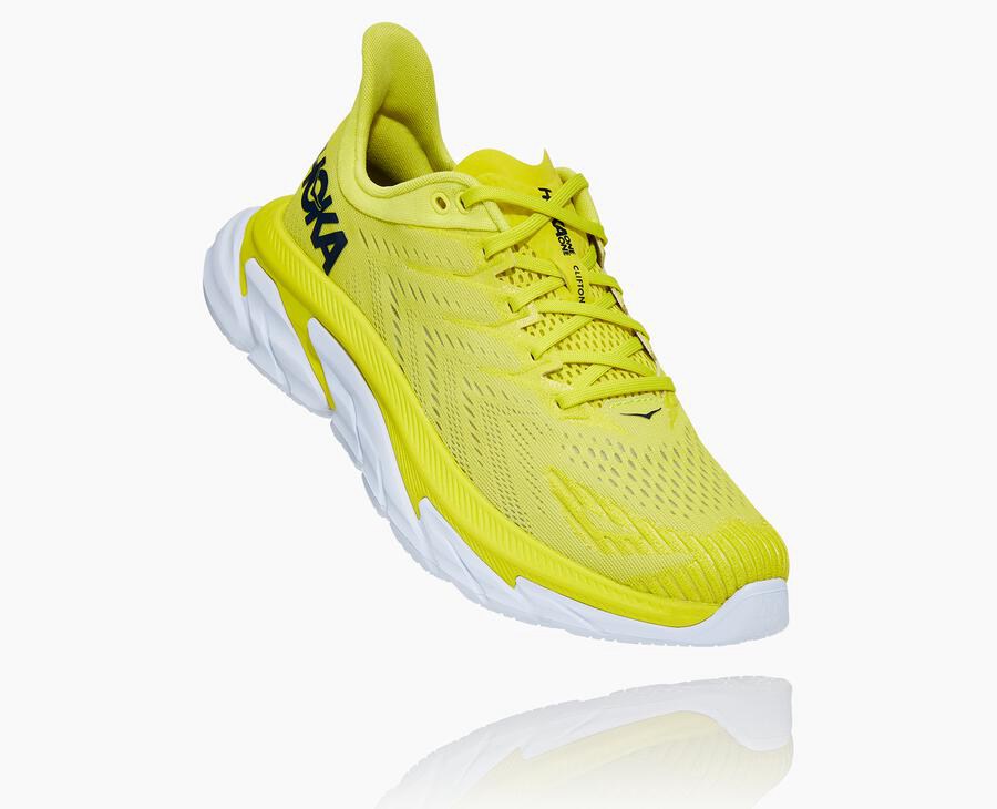 Hoka One One Mens Running Shoes - Clifton Edge - Fluorescence - OIKB82791